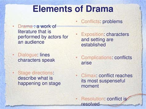 The Spine of the Drama is Conflict. The Stage is Set for Chaos.